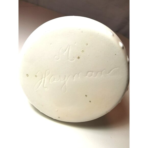 Water Pitcher Hand Made M. Hayman Signed Ceramic 1970s Unique - Picture 6 of 10